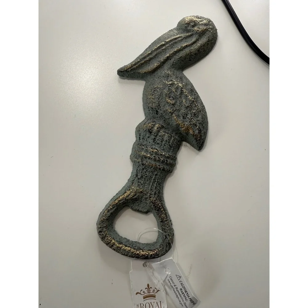 The Royal Standard Pelican Bottle Opener‎ Cast Iron Rustic Coastal Barware NEW